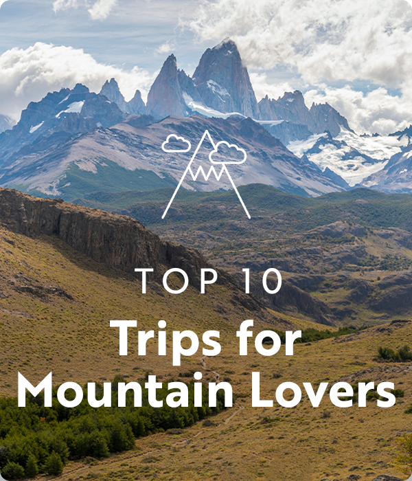 Mountain icon, Top 10 Trips for Mountain Lovers, 