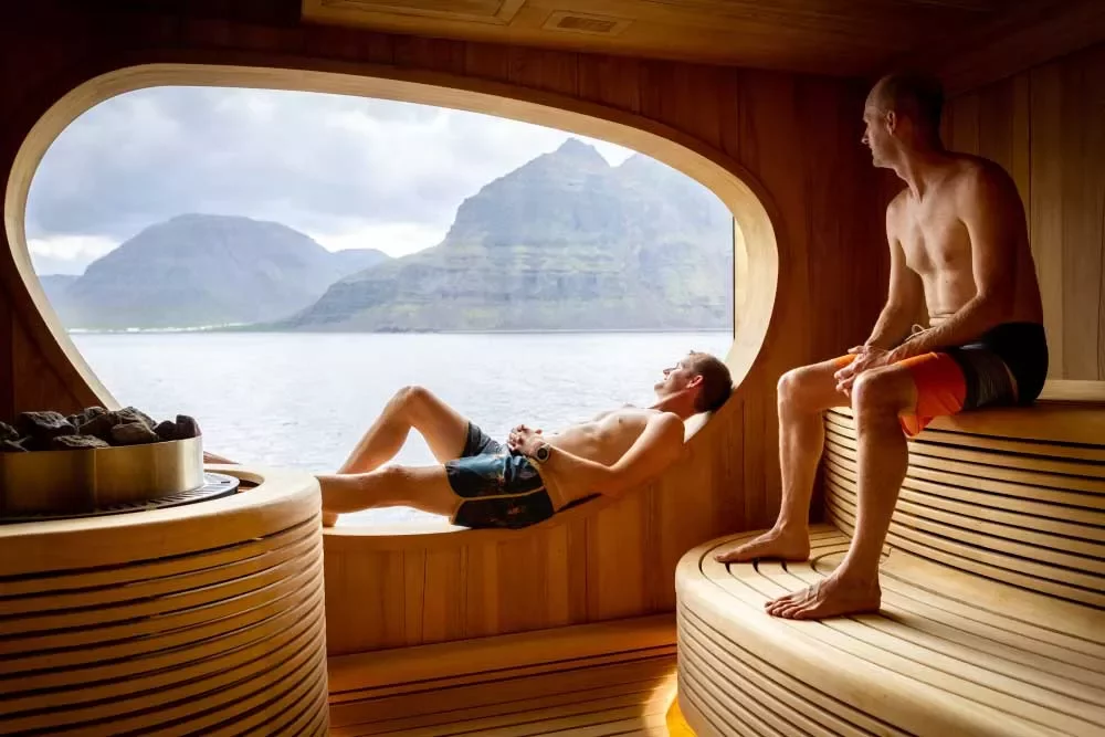 Iceland Ocean Cruise Walking &amp; Hiking Tour - Ponant Sauna
