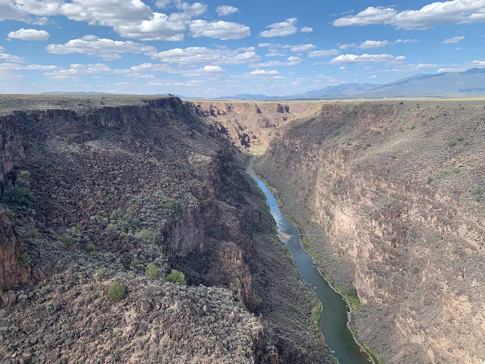 Ariel view of canyon with river