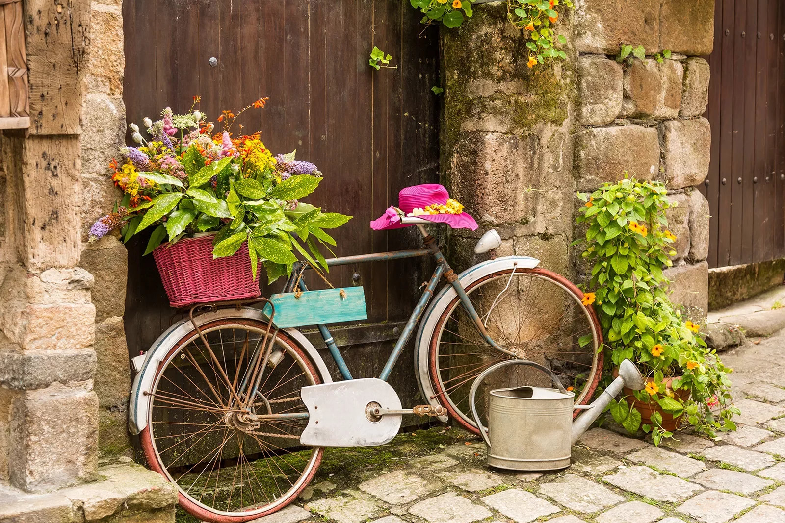 Bike in the Town of Dinan, Brittany