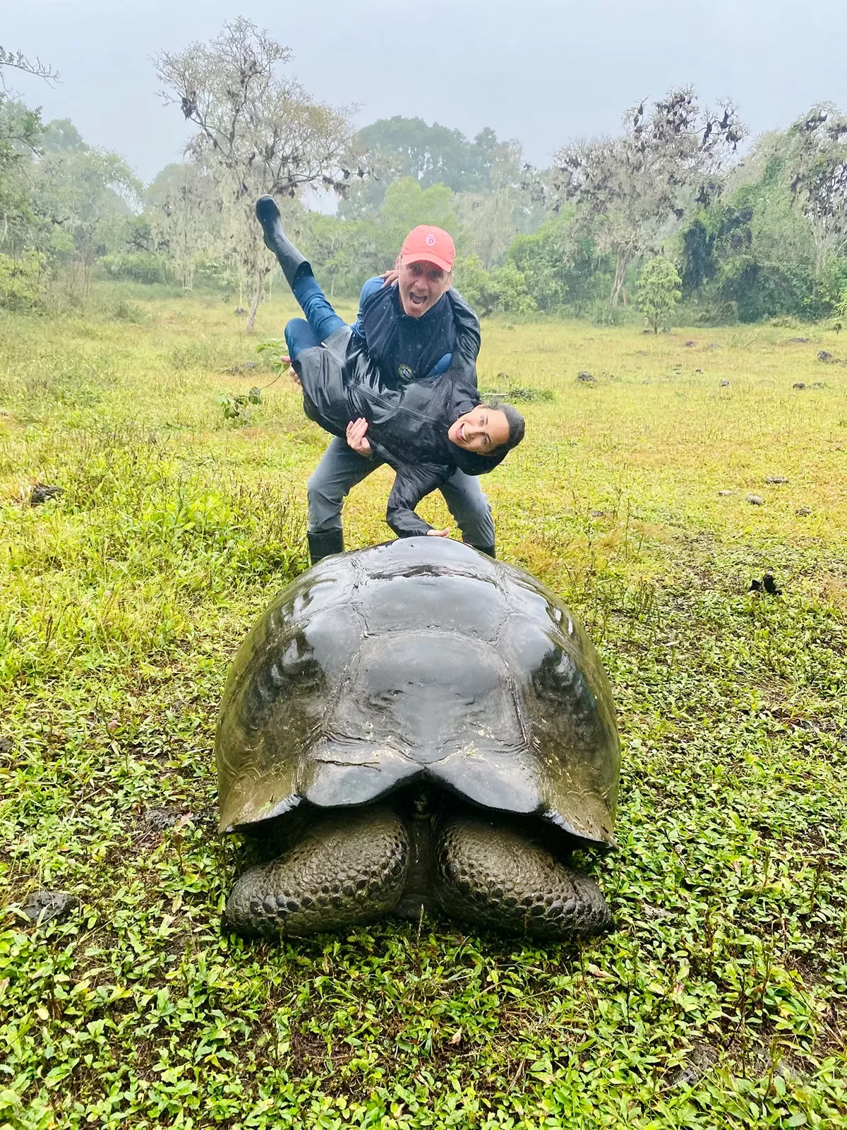 Guests in Front of Turtle Ecuador