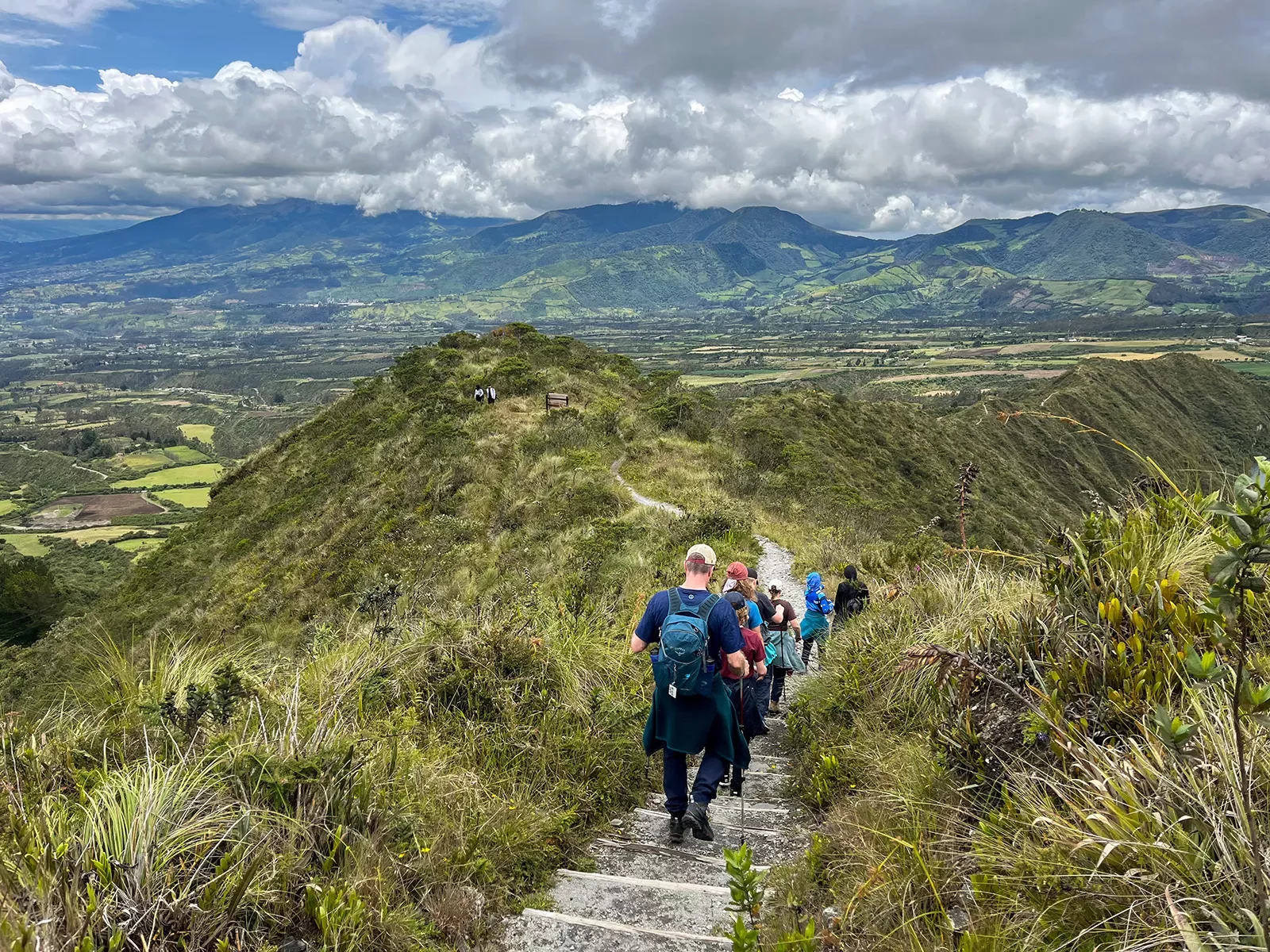 Guests Descending Steps Ecuador