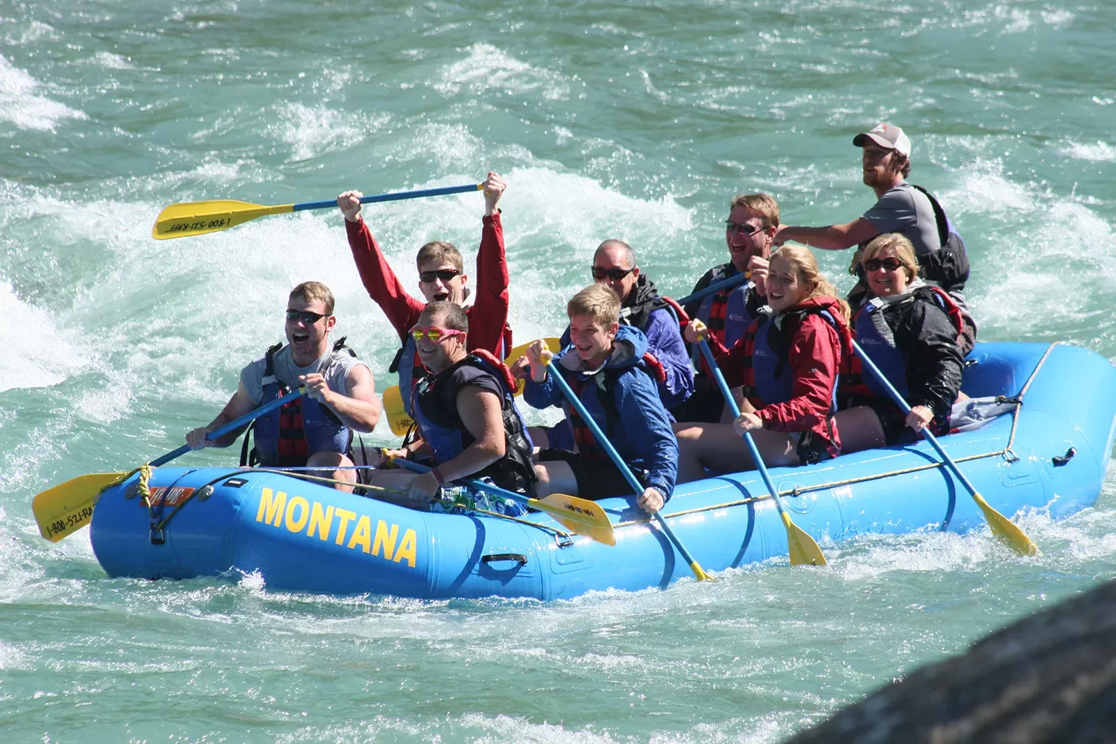 Backroads guest white water rafting