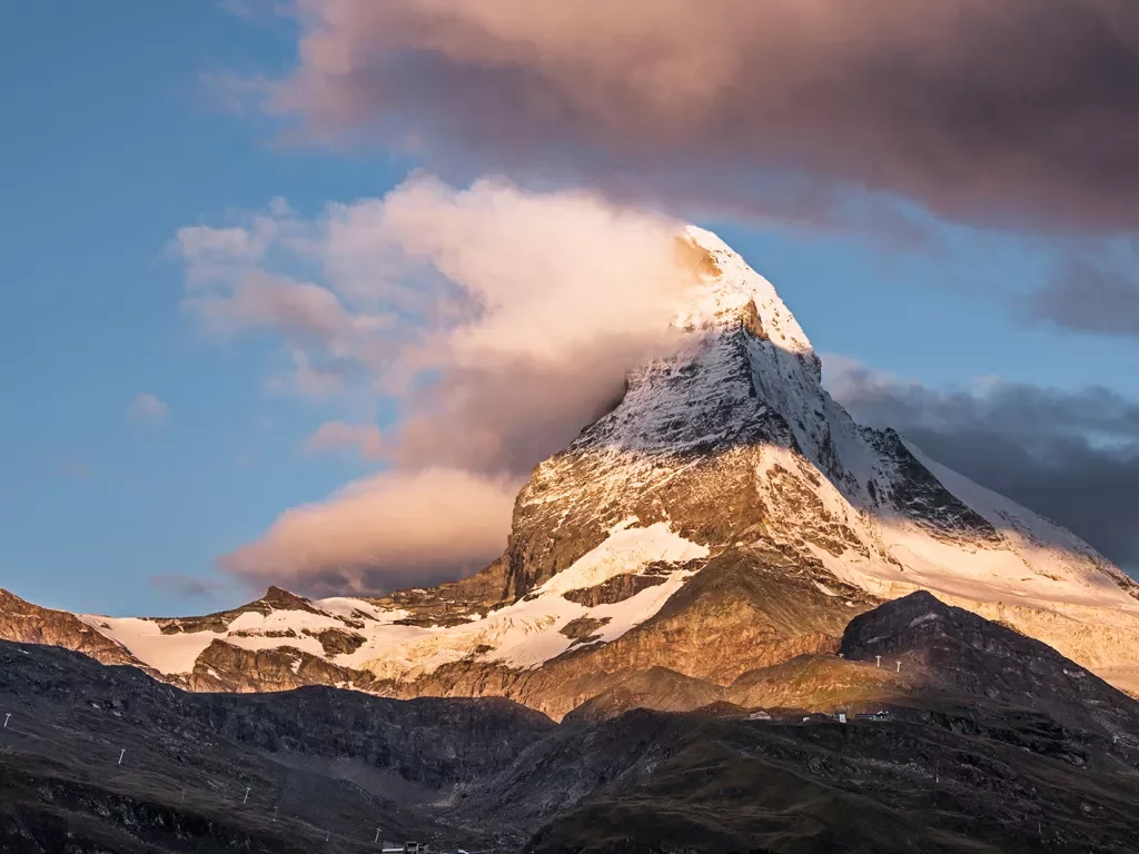 Matterhorn during sunset.