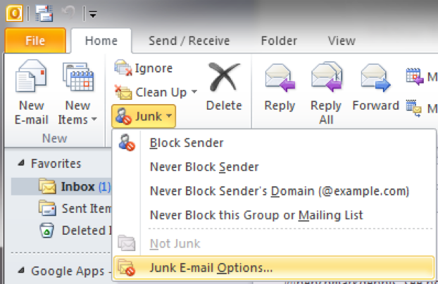 outlook screenshot
