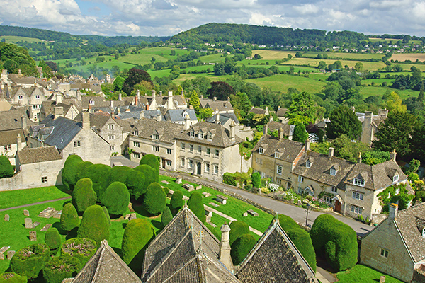 Houses in the English countryside