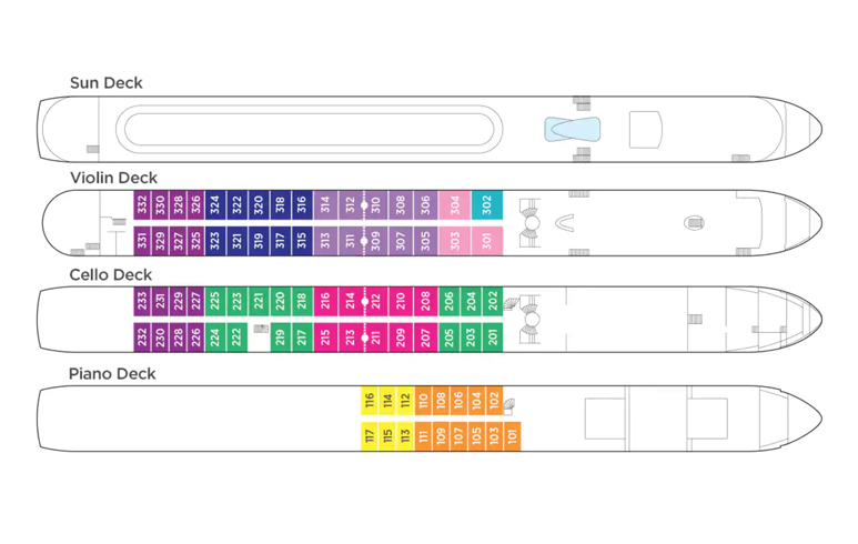 AmaWaterways Deck plan