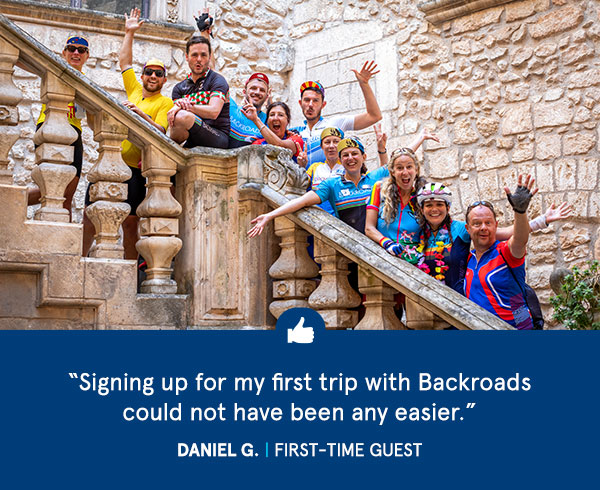 Group of Backroads Leaders and Staff smiling and waving