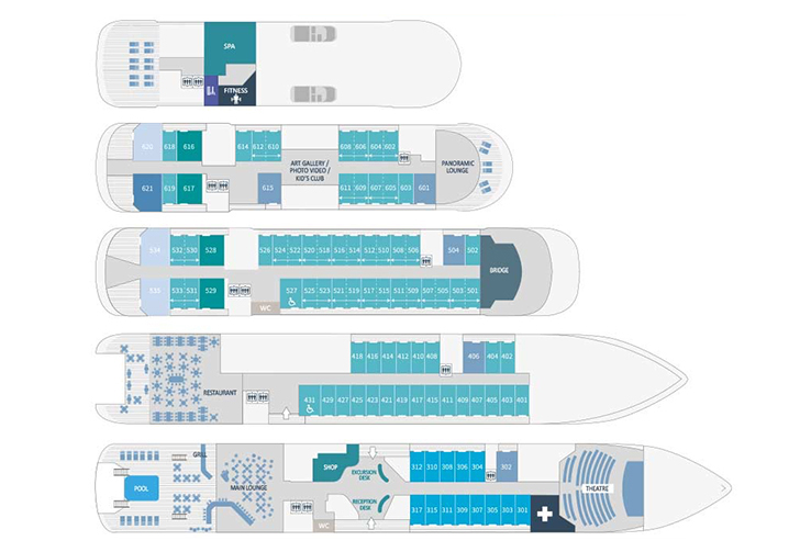 Ponant Deck Plan