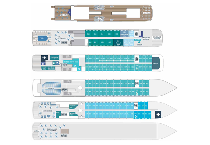 Ponant Deck Plan