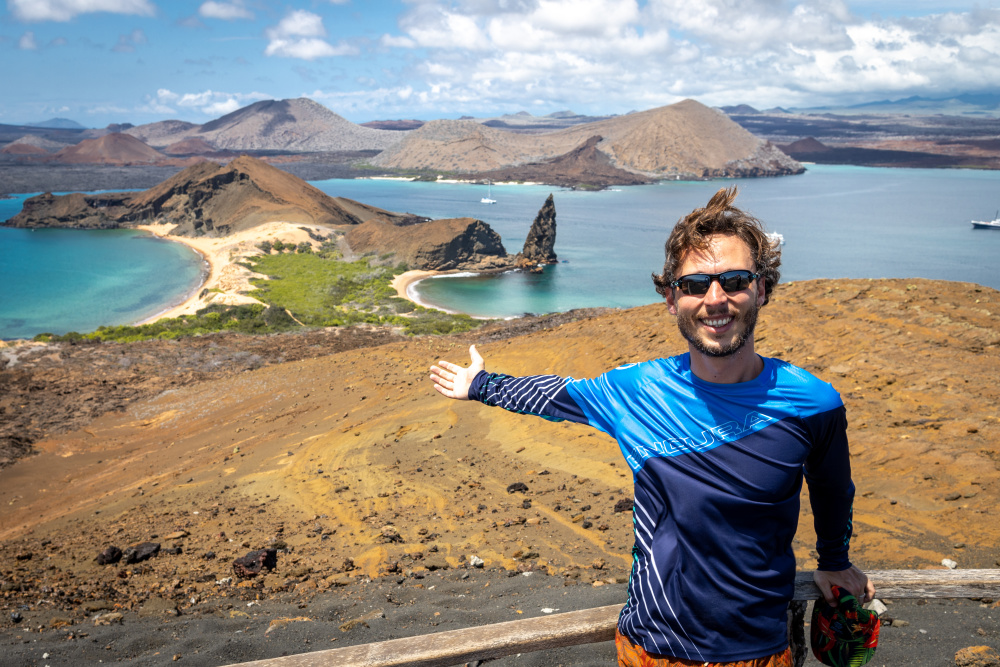 Hiker in Galapagos Islands with Backroads