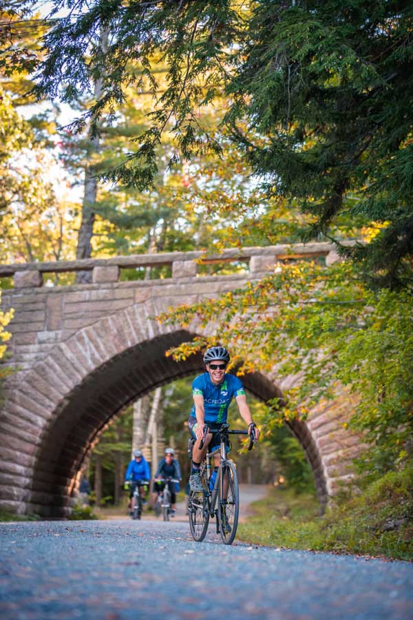 Backroads Bike Tour - Bikers by Bridge