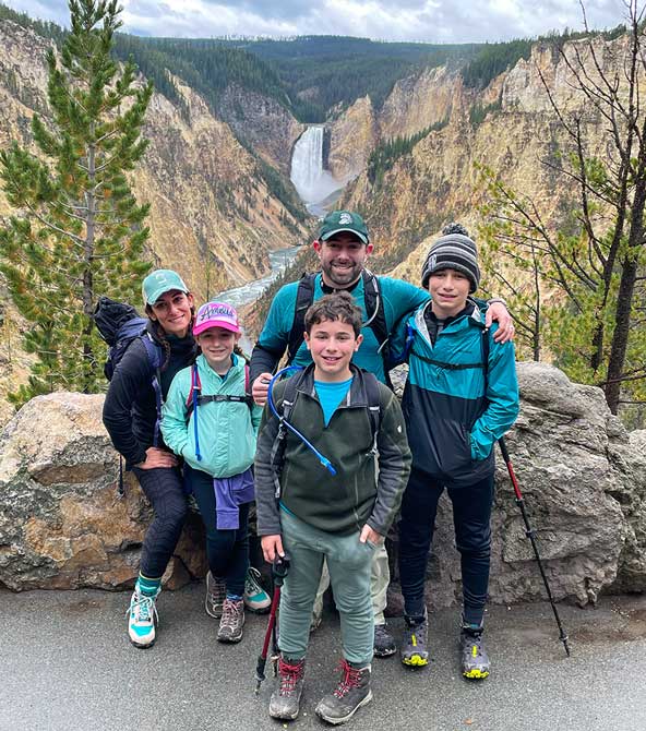 Yellowstone & Tetons Family Multi-Adventure Tour - Waterfall Overlook