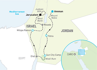 analog søsyge Hurtig Israel & Jordan Hiking Tour: Petra, Masada, Jersualem | Backroads Adventure  Travel
