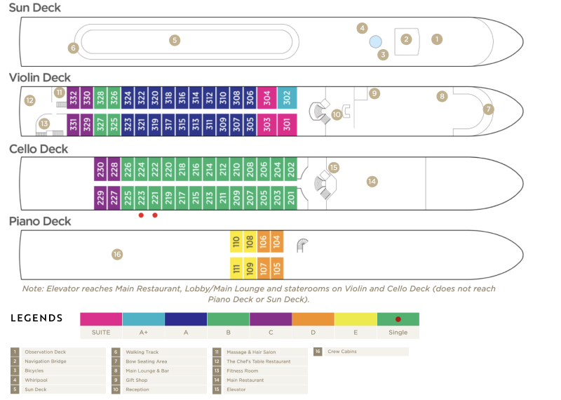 AmaDolce Deck Plan
