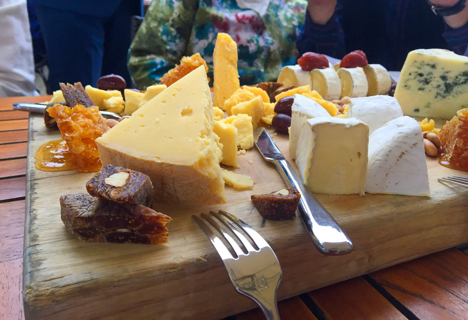 Shot of a charcuterie board.