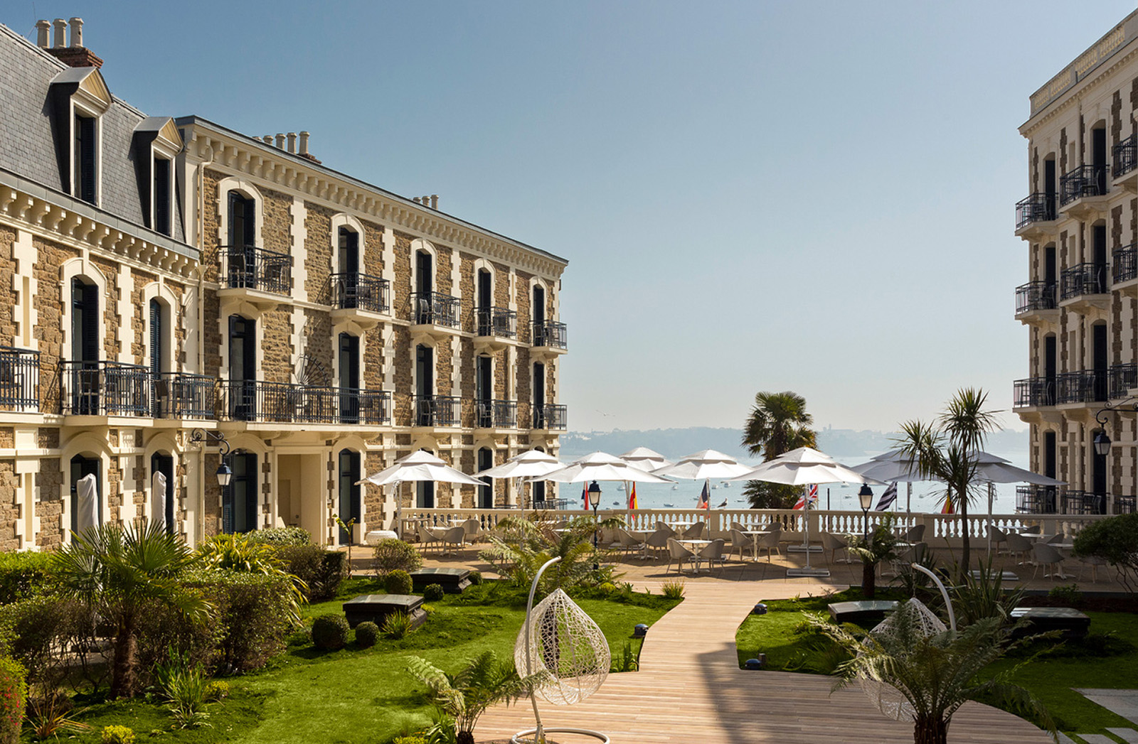 The ground of the Grand Hotel Barriere Dinard