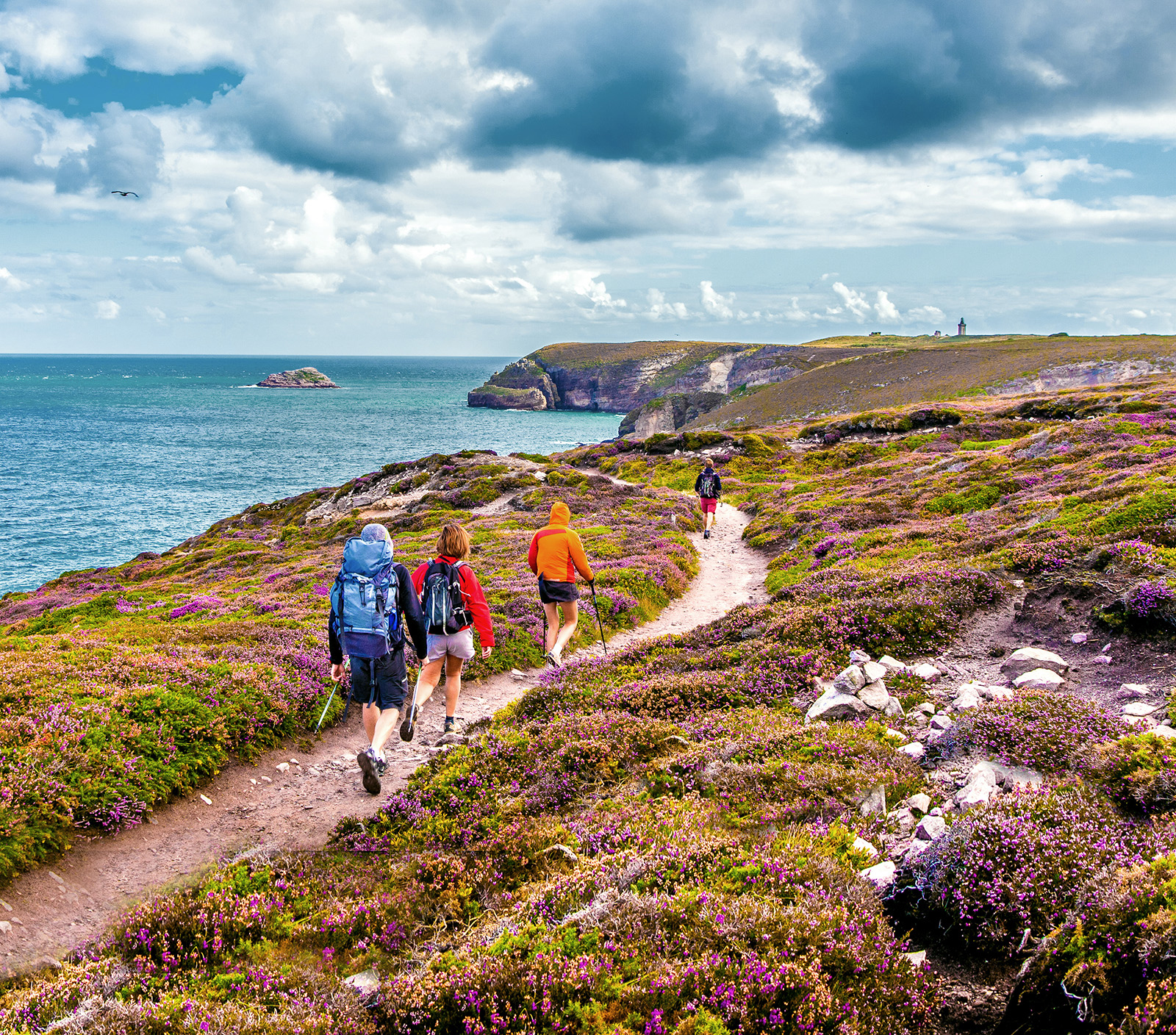 Hiking Along the Coasts of Bretagne at Cap Frehel Peninsula Viewpoint