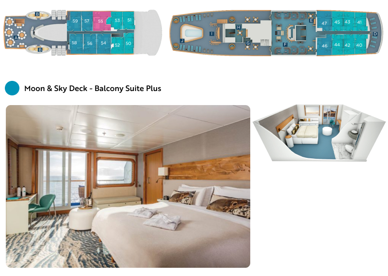 Galapagos Legend - Moon &amp; Sky Deck - Balcony Suite Plus