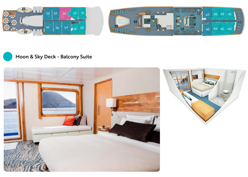 Galapagos Legend - Moon &amp; Sky Deck - Balcony Suite