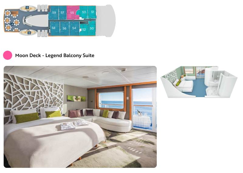 Galapagos Legend - Moon Deck - Legend Balcony Suite