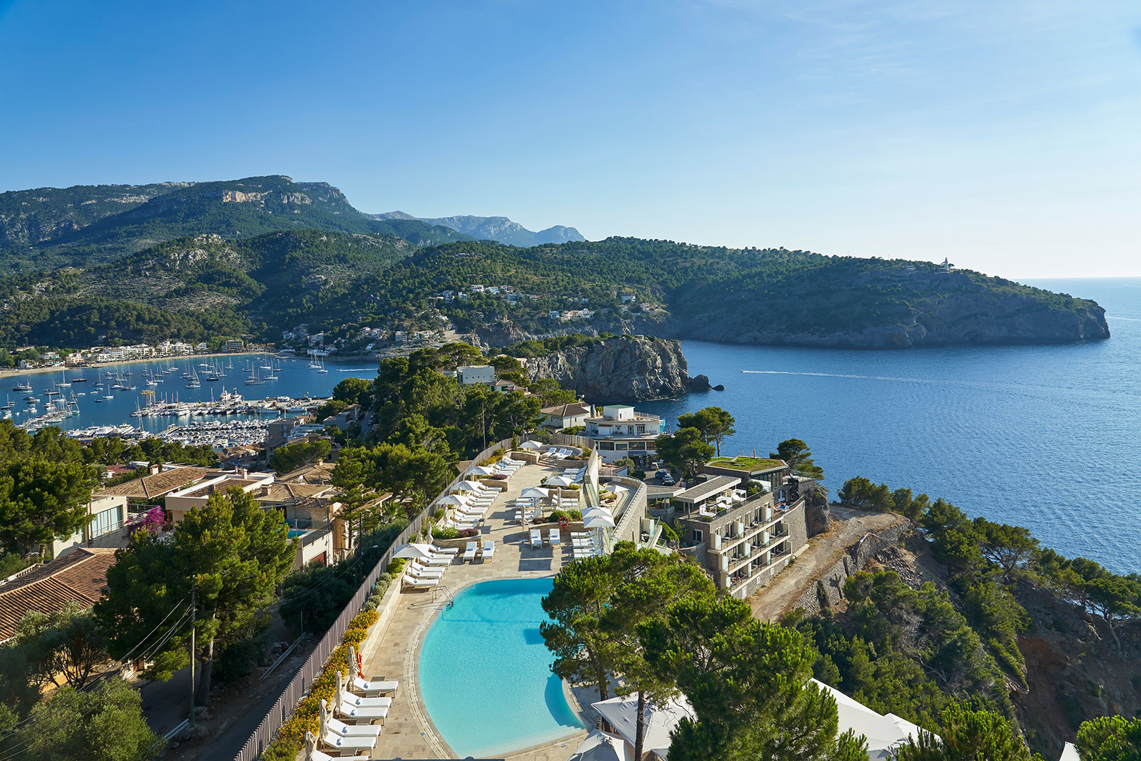 Aerial view of Jumeirah Port Soller Hotel &amp; Spa