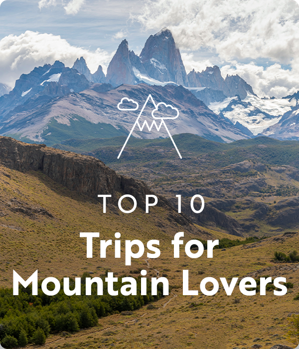 Mountain icon, Top 10 Trips for Mountain Lovers,