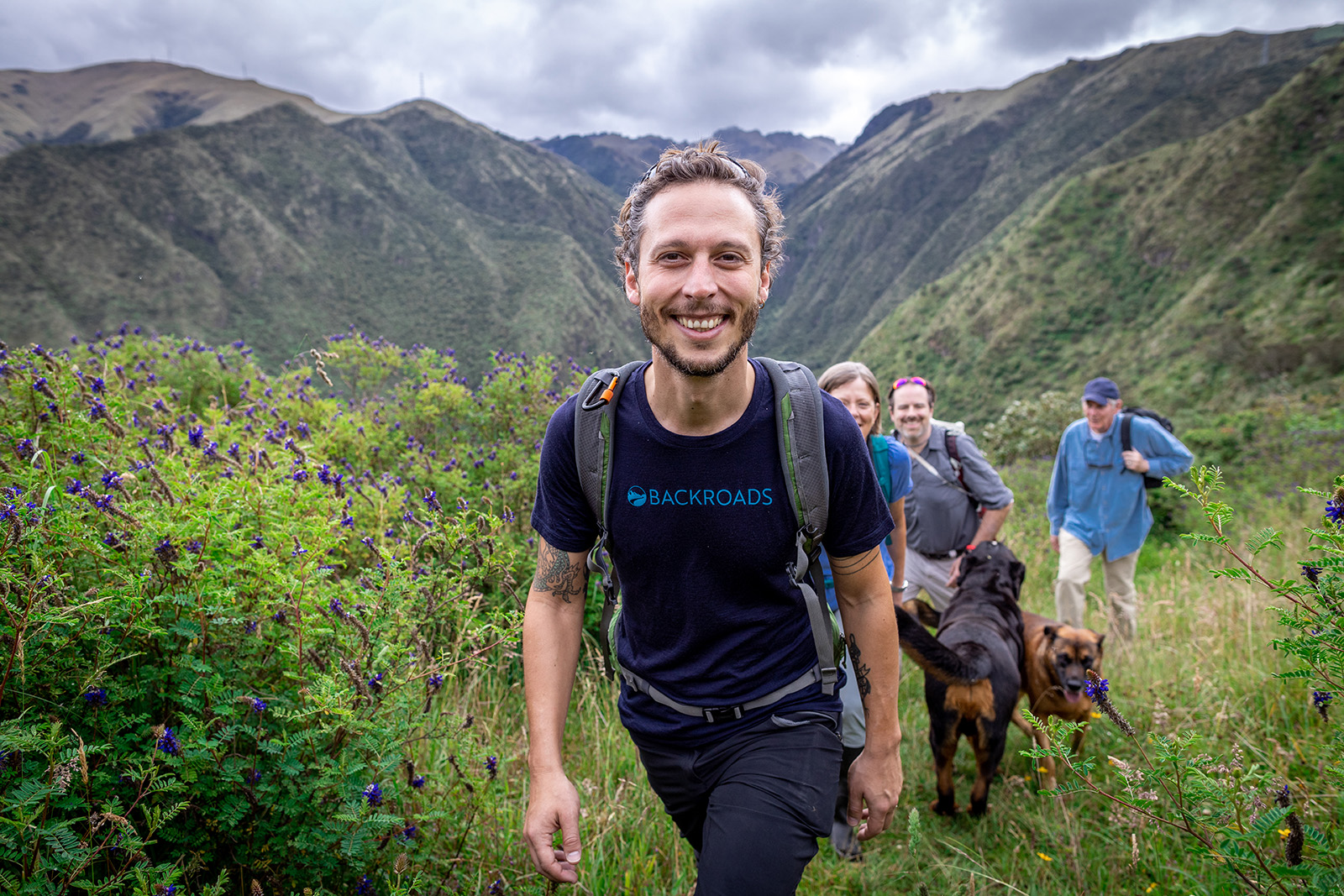 Leading Group Up Valley Columbia