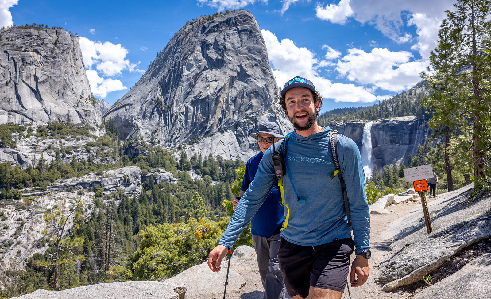 backroads guests hiking in yosemite