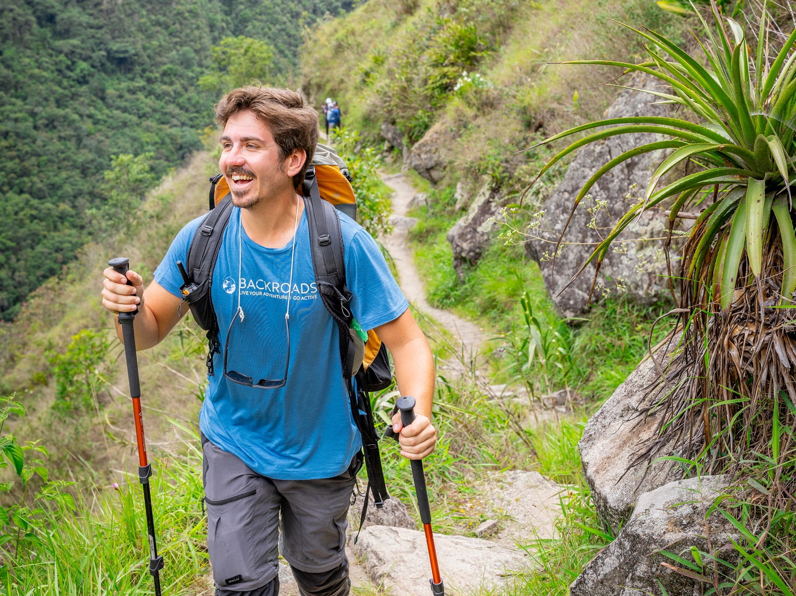 Hiking with hiking poles