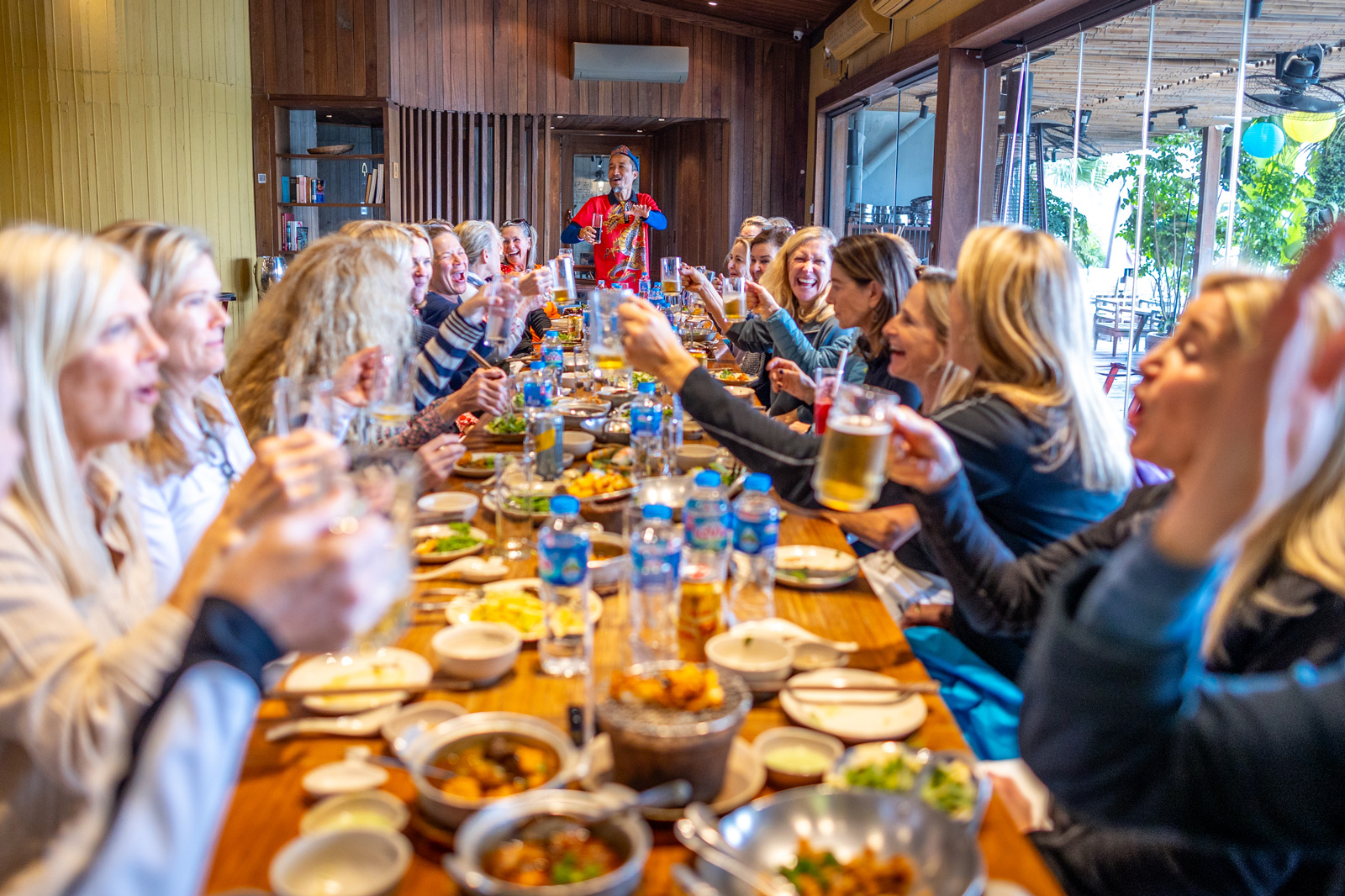 Backroads guests sitting at a table