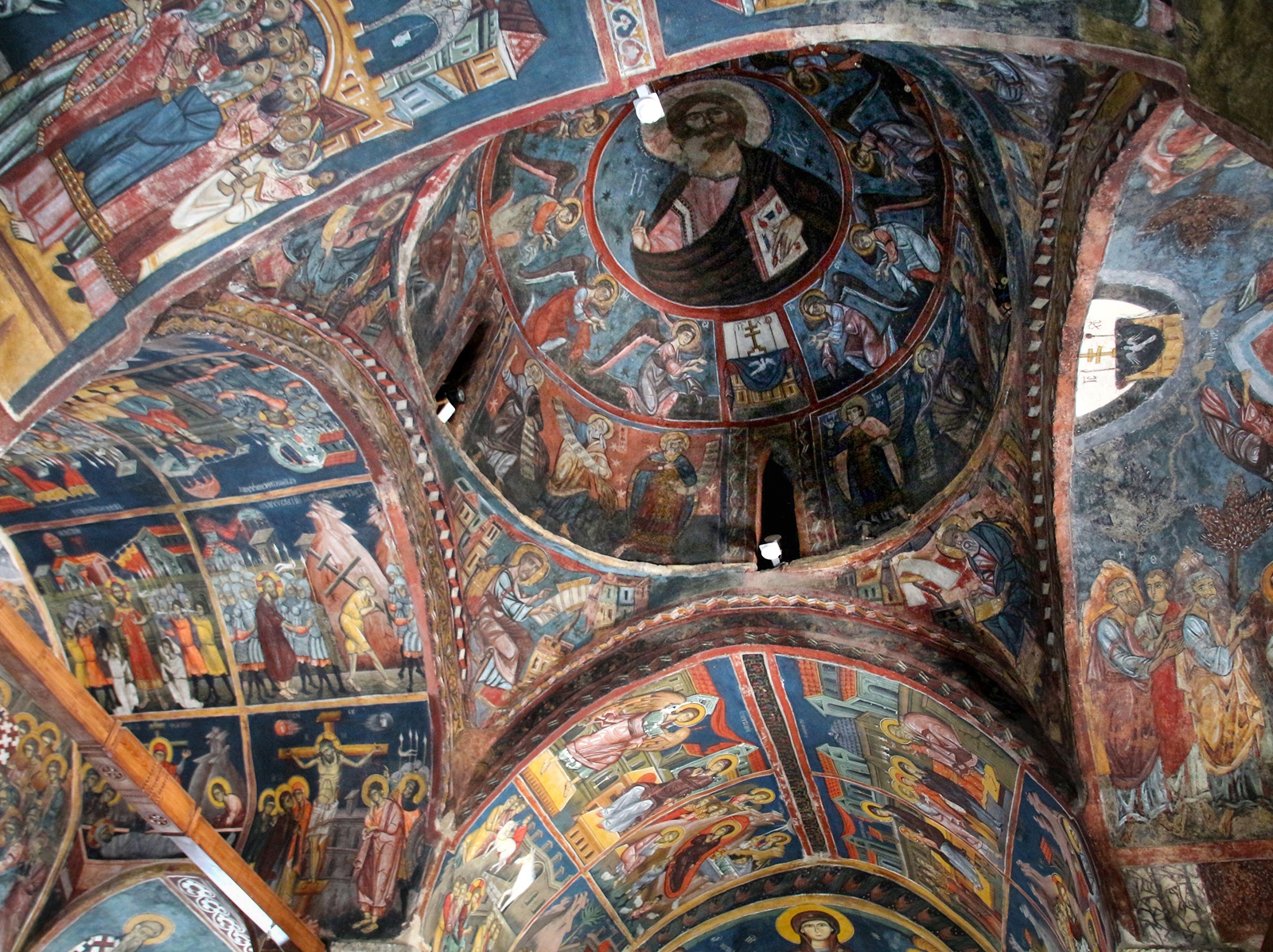 Church mosaic paintings on the ceilings