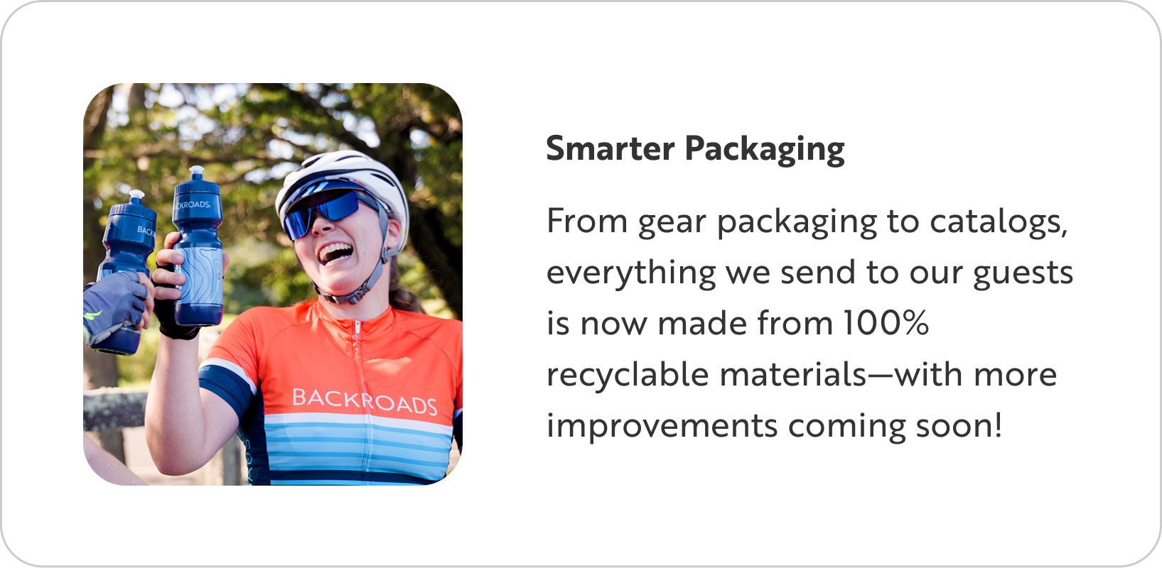 Woman holding a water bottle