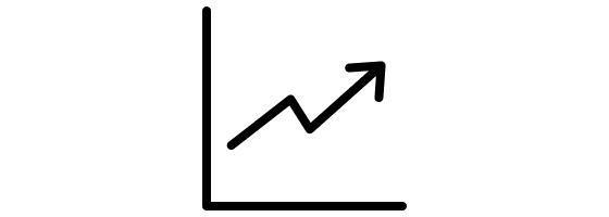 Graph increasing icon