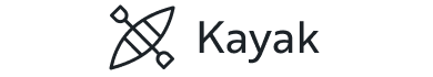 kayak icon with text kayaking