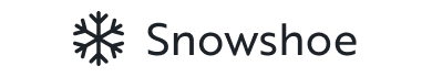 Snowshoe icon with text Snowshoe