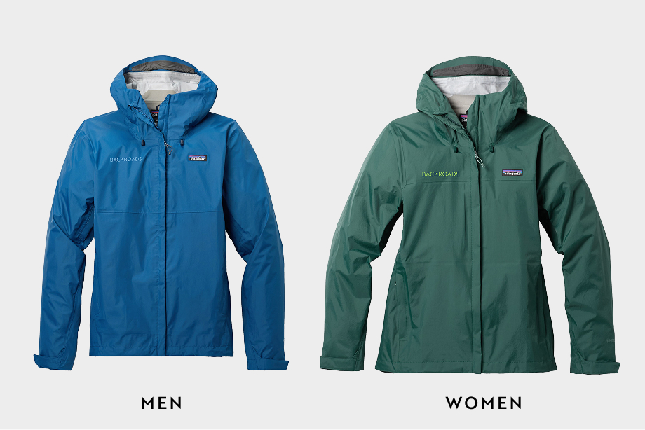 Patagonia jackets in blue and green