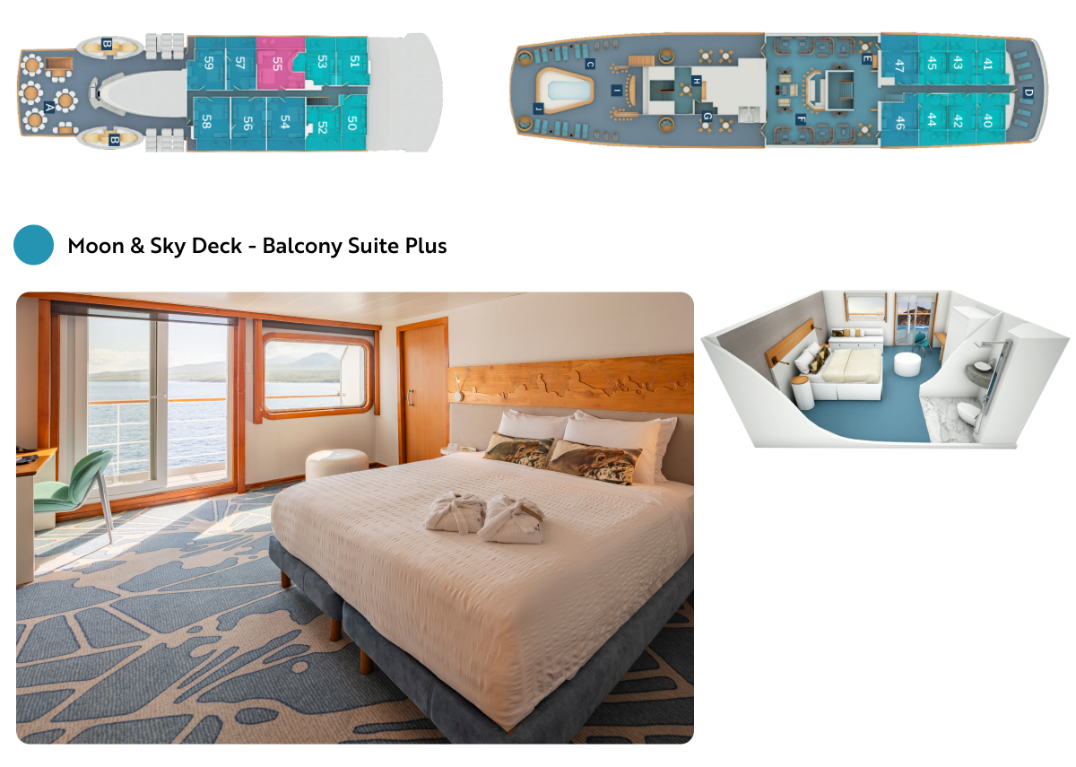 Balcony Suite Plus room with deck plan