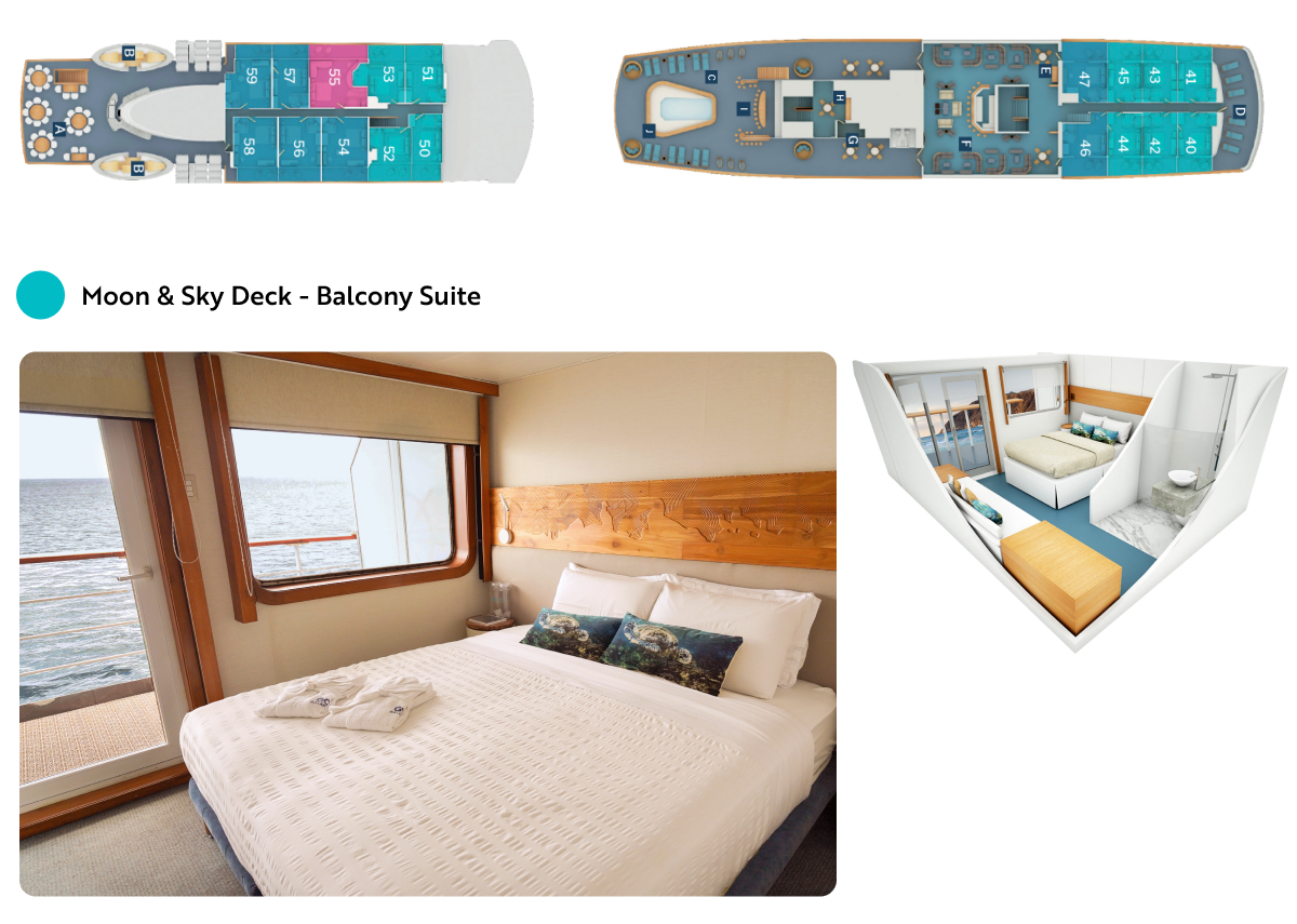 Balcony Suite room with deckplan