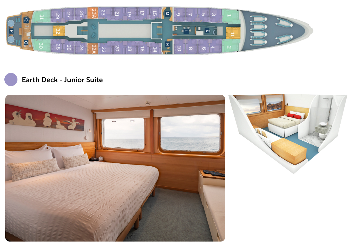 Junior Suite Stateroom with deck plan