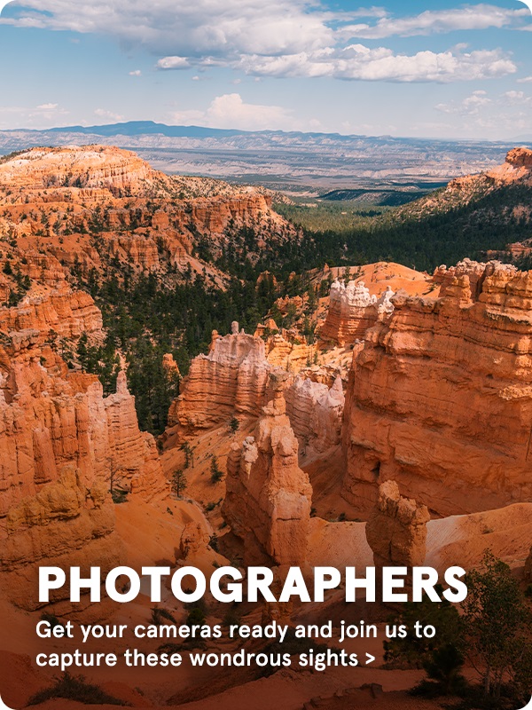 Large orange canyons in an open valley