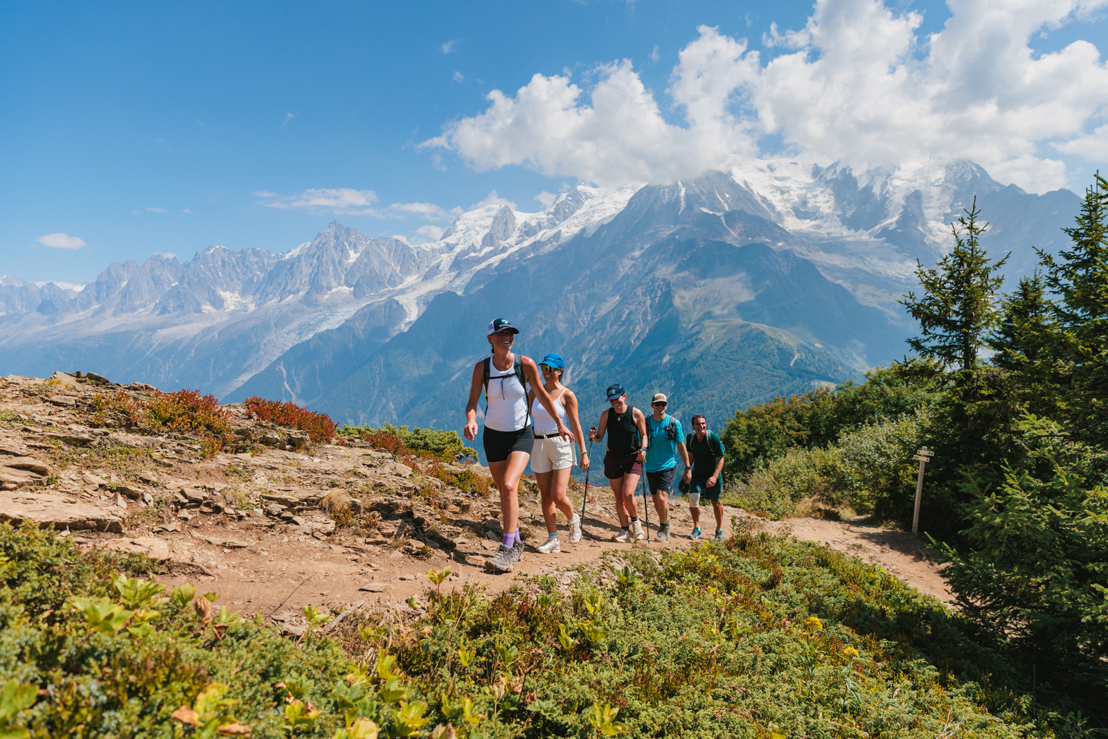 Backroads guests on a hike