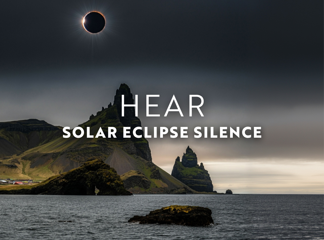 This August, hear the silence as nature goes quiet during the solar eclipse in Iceland.