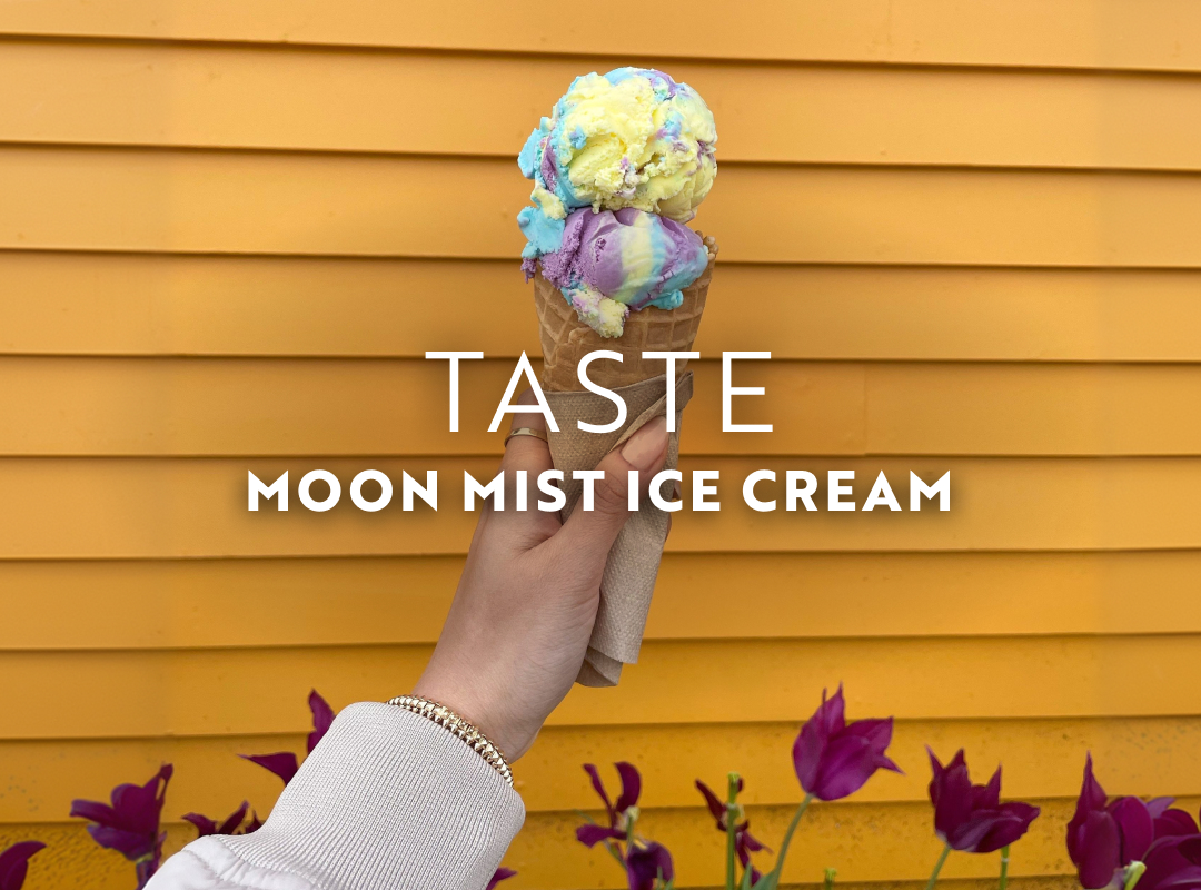In July, try some Moon Mist ice cream in Nova Scotia.