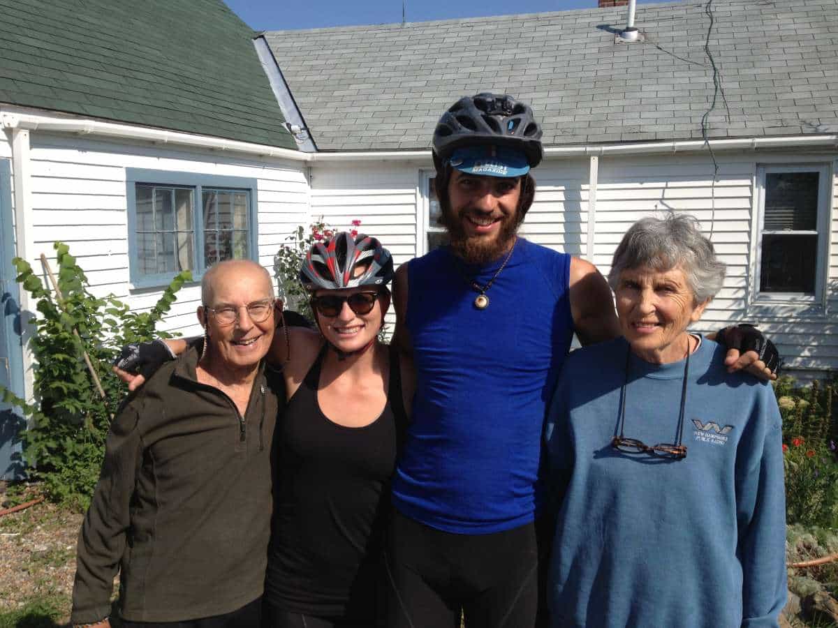 Warm Showers hosts Don & Barbara with Lauren & her cycling partner