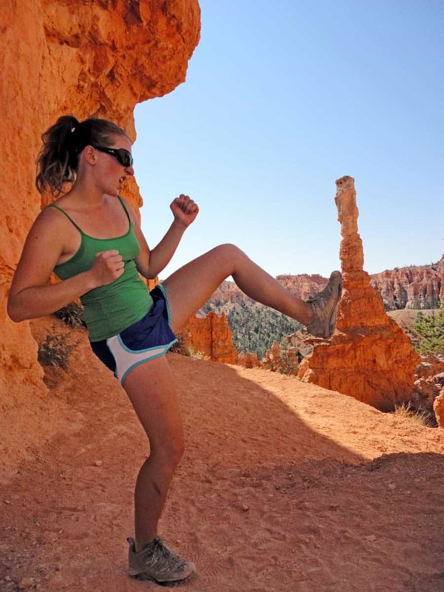 Taking on the desert with breathable hiking shoes in Bryce Canyon