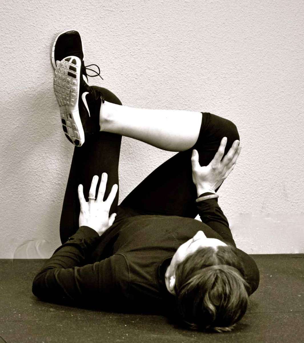 yoga stretching pose eye of the needle