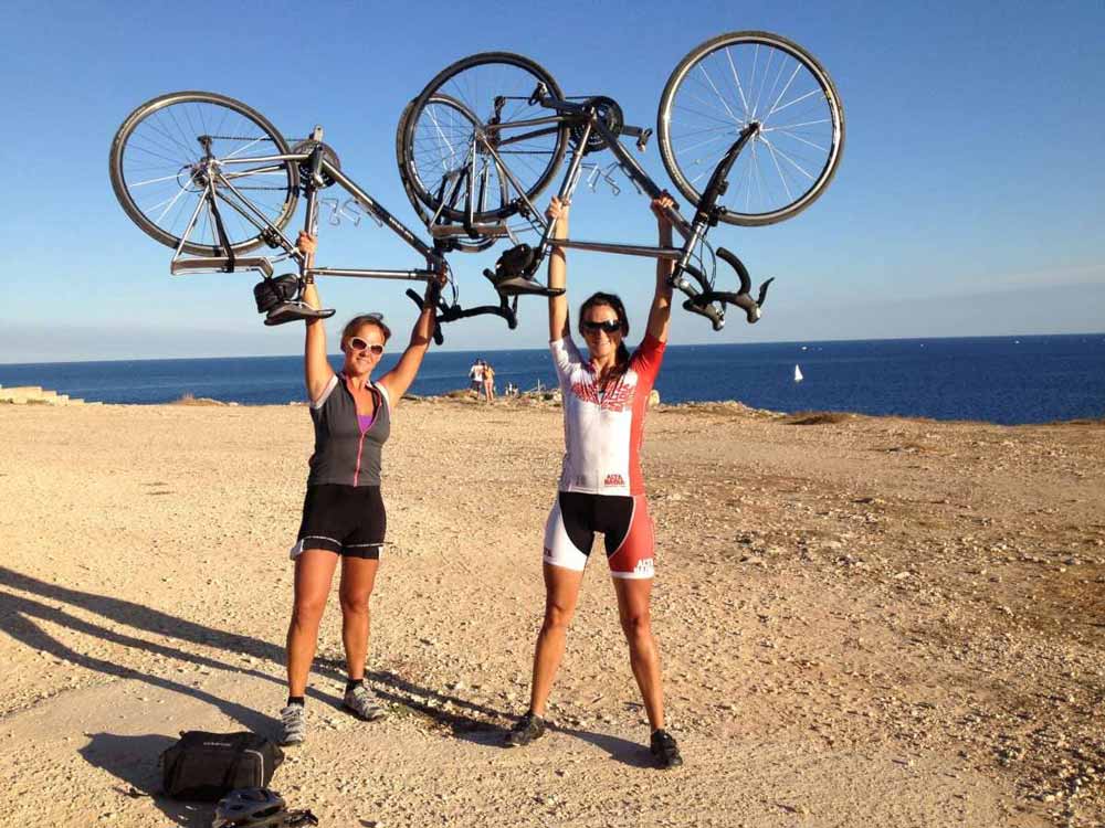 Stasa and me at the tip of the boot that is Puglia