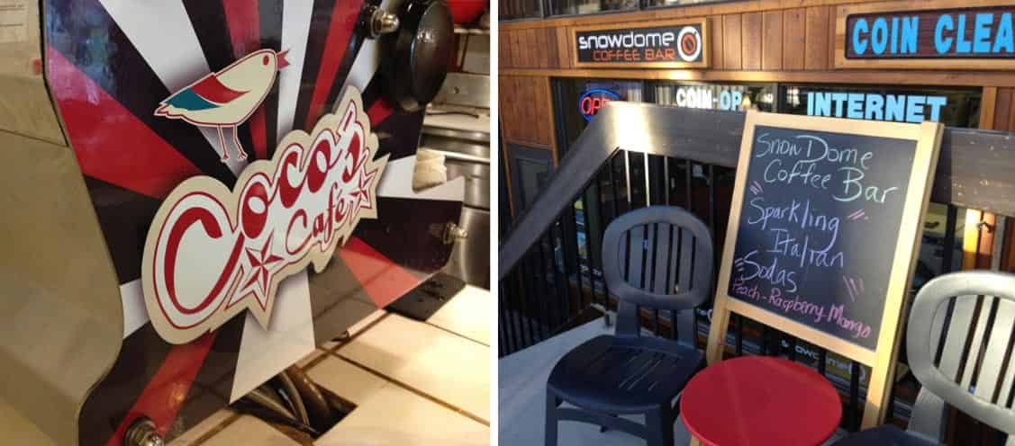 Jasper coffe shops - Coco's Café and SnowDome Coffee Bar