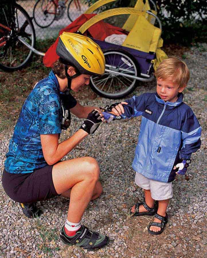 Liz Hale and son on a Backroads Family Biking Trip